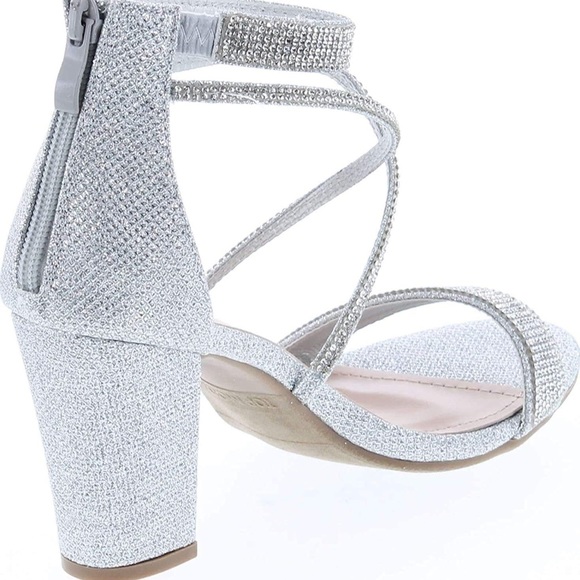 *NEW‎ IN BOX* TOP Moda Women's Formal Rhinestone High Heel Sandal Ankle Strap - Picture 3 of 6